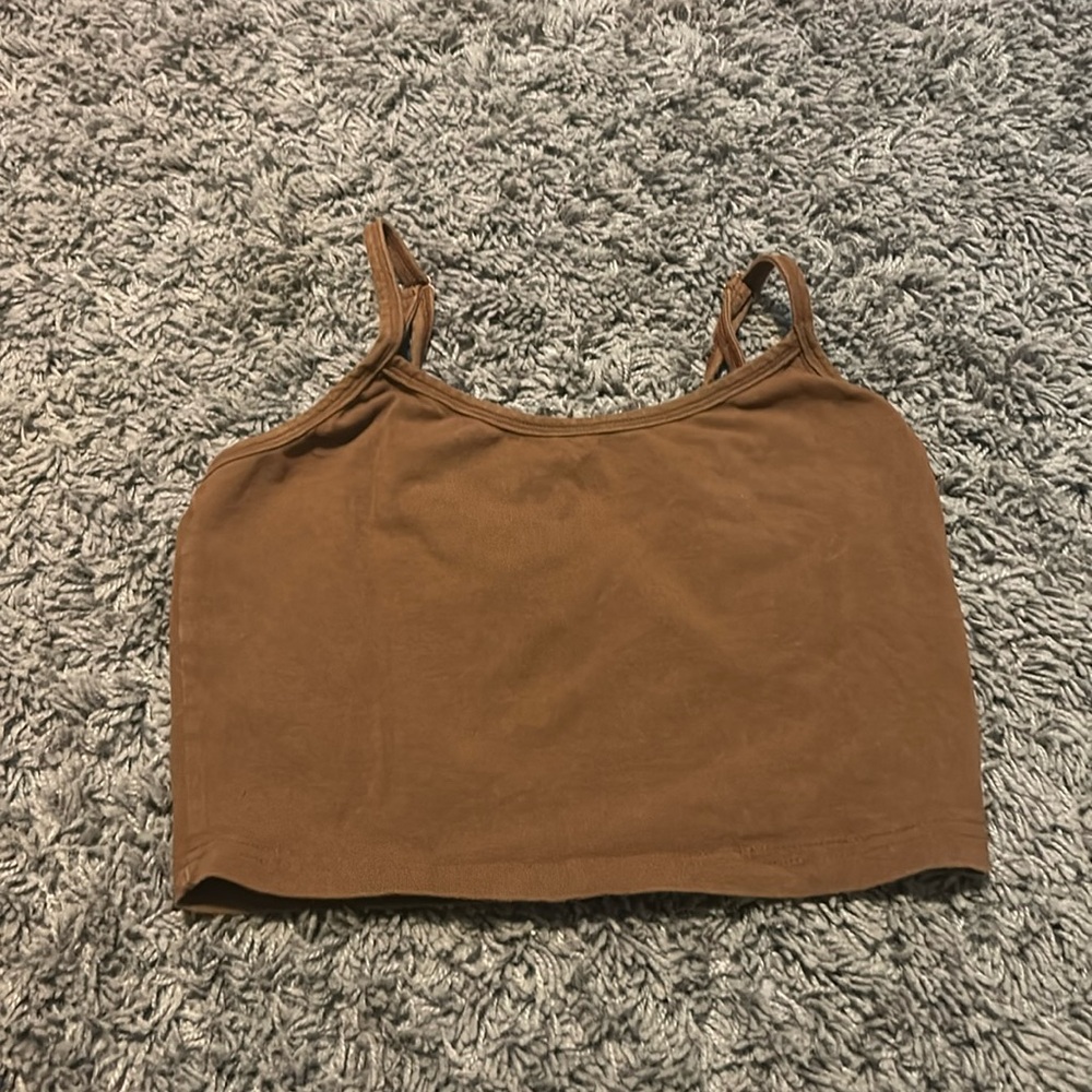 brown Crop Top